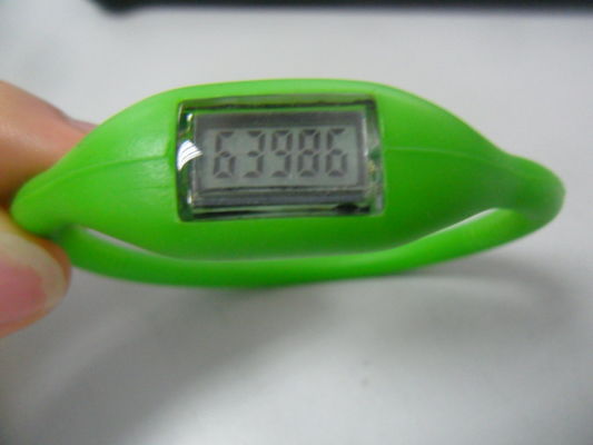Promotional Silicone Rubber Wristband Pedometer Watch, Multifunction Movement Silicone Wristband Watch