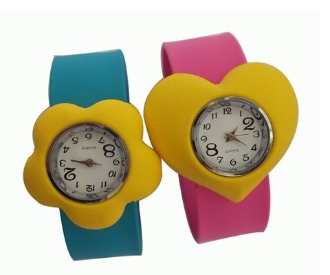 Cute silicone kids slap watch with animal design Silicone Wristband Watch