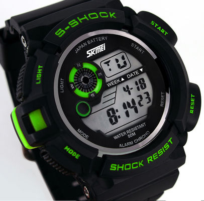5OM Water Resistant Chronograph EL Backlight Multifunction Digital Watch