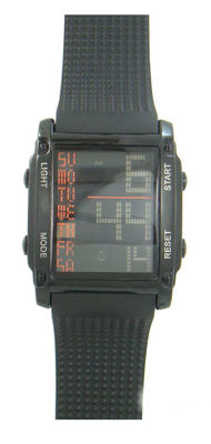 Black Atomic Watch Hourly Chime Waterproof LED Digit Watch