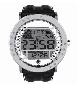 Outdoor Sports Waterproof Multifunctional Digital Watch Alloy Case LCD Display