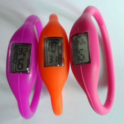 반대로 진동 실리콘 소맷동 시계, 음이온 스포츠 팔찌 손목 시계, 가동 가능한 디자인