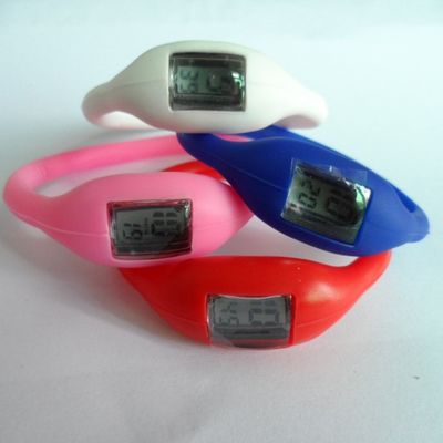 الألوان PMS سيليكون معصمه ووتش المطاط جيلي ايون أنيون ساعة اليد مع الحرير طباعة الشاشة