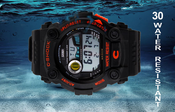 Mengejutkan Tahan Multifungsi Perhiasan PU Strap Dengan Stop Watch