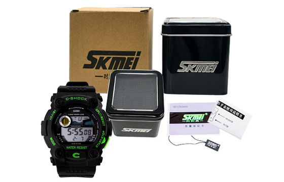 Mengejutkan Tahan Multifungsi Perhiasan PU Strap Dengan Stop Watch