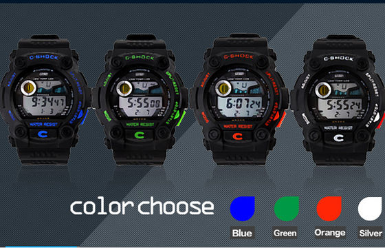 Mengejutkan Tahan Multifungsi Perhiasan PU Strap Dengan Stop Watch