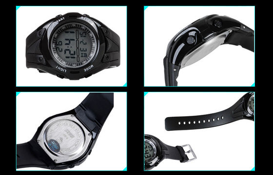 Militaires multifonctionnels de montre de Digital 3 montres-bracelet d'affichage à cristaux liquides d'atmosphère