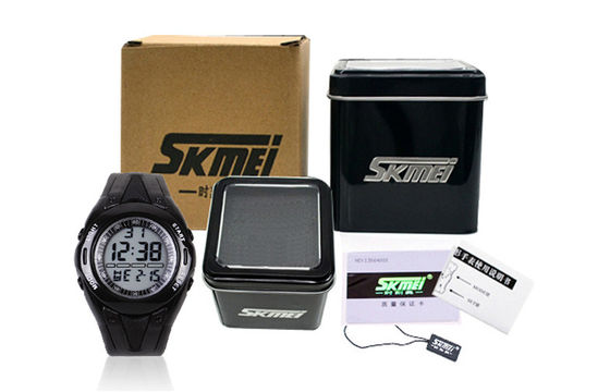 Militaires multifonctionnels de montre de Digital 3 montres-bracelet d'affichage à cristaux liquides d'atmosphère