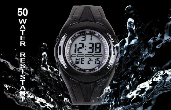 Militaires multifonctionnels de montre de Digital 3 montres-bracelet d'affichage à cristaux liquides d'atmosphère