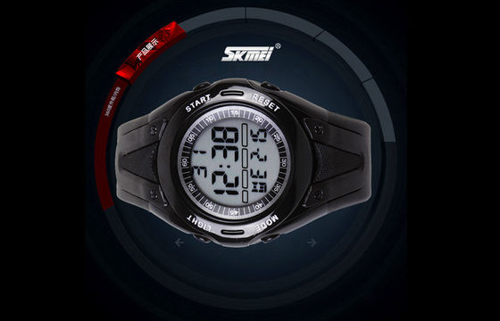 Militaires multifonctionnels de montre de Digital 3 montres-bracelet d'affichage à cristaux liquides d'atmosphère