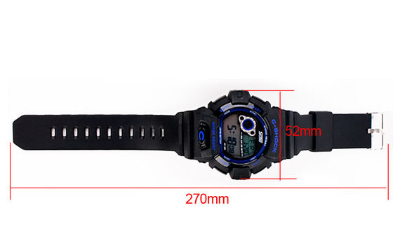 12/24 prendas impermeables de la atmósfera del reloj 3 del LCD del choque de la hora para los hombres jovenes