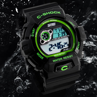 5 упорных воды цифрового вахты ATM многофункциональных, wristwatch LCD