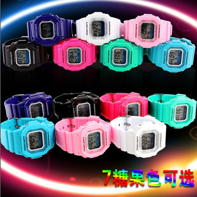 La montre de Digital multifonctionnelle rose pour les enfants, 12H/24H compose