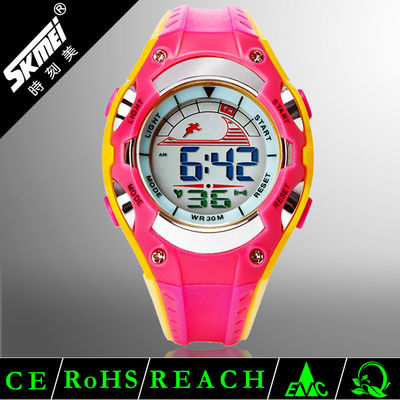 Kids Multifunction Digital Watch With Small Plastic Case , Easy Read