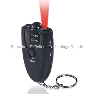 Ψηφιακός ελεγκτής Breathalyzer οινοπνεύματος αναπνοής Keychain ακρίβειας με το cOem λειτουργίας φανών