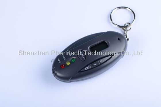 Tester di plastica dell'alcool del respiro di Keychain dell'ABS, risposta rapida del rivelatore digitale dell'alcool
