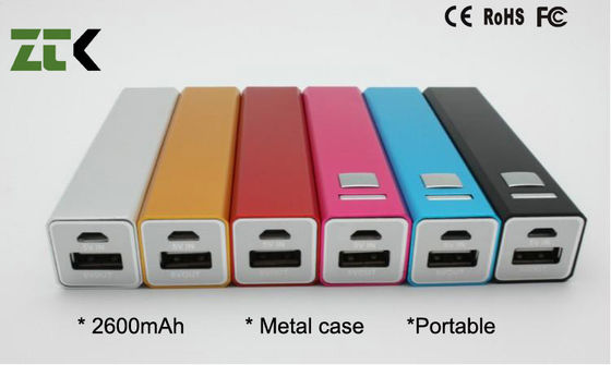 Banco 2600mah do poder do batom universal mini para o telefone móvel/IPod