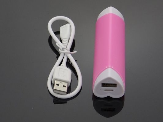 Banco portátil del poder del lápiz labial USB de la forma del corazón para Iphone/IPod, colorido