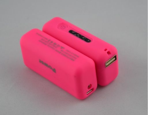 banco portátil do poder de 2600mAh USB com luz do diodo emissor de luz, vermelho/rosa/verde