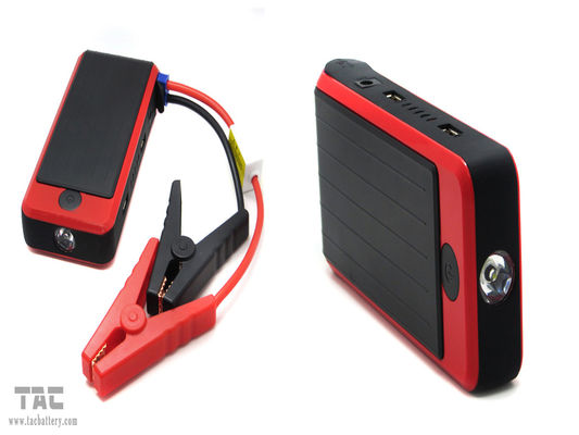 赤の二重 USB 携帯用力銀行車のジャンプの始動機 12000mah