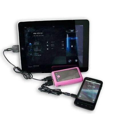 Всеобщий банк силы цилиндра ABS для Smartphone, белый/синь/красный цвет