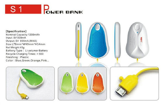 banque portative universelle de puissance de 5V 1200mAh avec la batterie de Li-Polymère