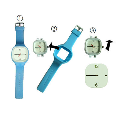 Thời trang Tuỳ chỉnh in Jelly đeo tay Đồng hồ Với Interchangeable Strap / Face