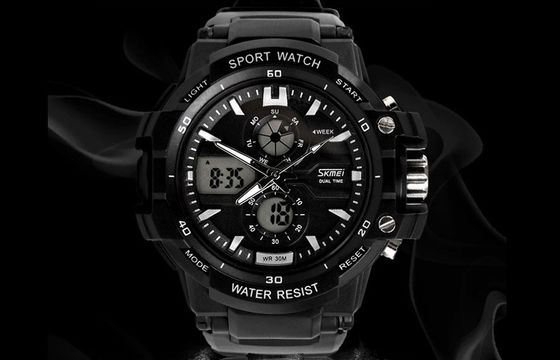 OEM Man Dual Time Strefa Analogowy Cyfrowy Wrist Watch Z godzinowe Chime