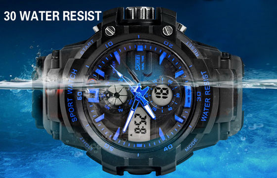 OEM Man Dual Time Strefa Analogowy Cyfrowy Wrist Watch Z godzinowe Chime