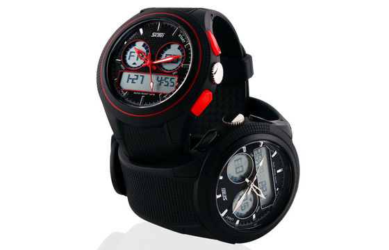 Lady Okrągły wielofunkcyjna Analogowy Cyfrowy Wrist Watch Z godzinowe Chime