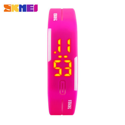 Unisex Gaya Thin LED Digital Wrist Watch Multifungsi terang Backlight