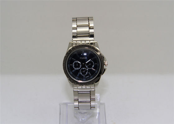tangan bercahaya Bisnis Logam Jepang Analog Quartz Watch dengan kaca kubah