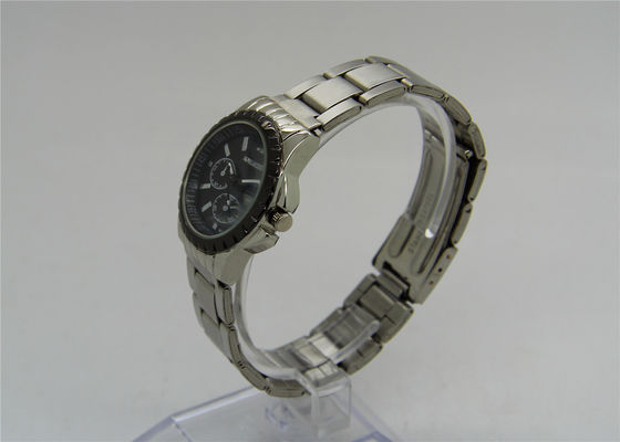 tangan bercahaya Bisnis Logam Jepang Analog Quartz Watch dengan kaca kubah