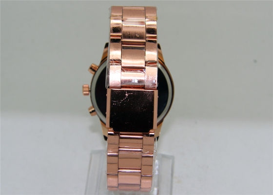 Rose emas Logam Strap Perhiasan / Analog Quartz Perhiasan 1ATM Waterproof