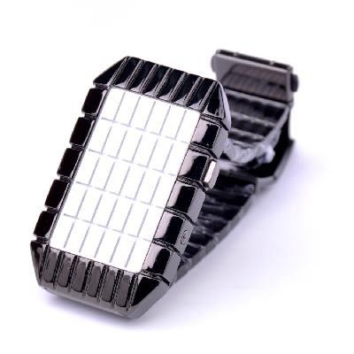 Dòng - Nhật Inspired Red Orange Green LED Xem Bracelet kim loại Strap