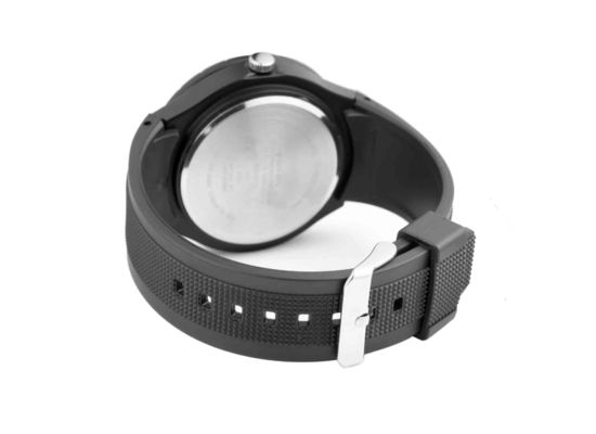 Mát Đen Sport Analog Gents nhựa Quartz Xem Japan Movt Với ​​Battery