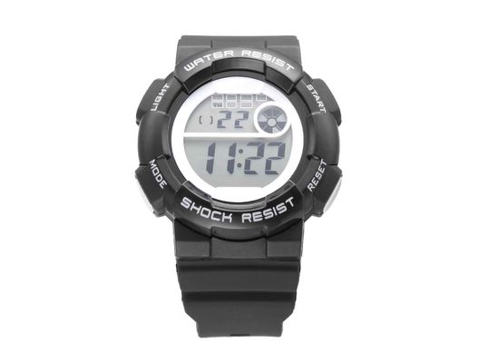 Relógio impermeável do esporte do OEM LCD com cronógrafo, rádio, alarme
