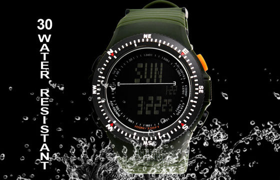 Relojes multifuncionales del alpinismo del hombre moderno del reloj del deporte de la exhibición del LCD