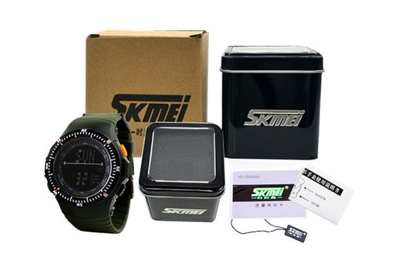 Relojes multifuncionales del alpinismo del hombre moderno del reloj del deporte de la exhibición del LCD