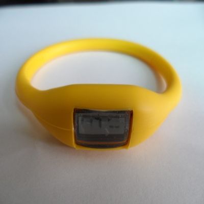 रंगीन कस्टम सिलिकॉन बैंड घड़ी, क्रिसमस सिलिकॉन रबर wristband घड़ी Pedometer