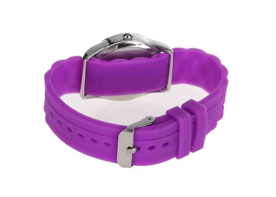 জেলি ডায়মন্ড লেডি সিলিকন wristband ঘড়ি ওয়াটারপ্রুফ, Hermosa পিঙ্ক চাবুক