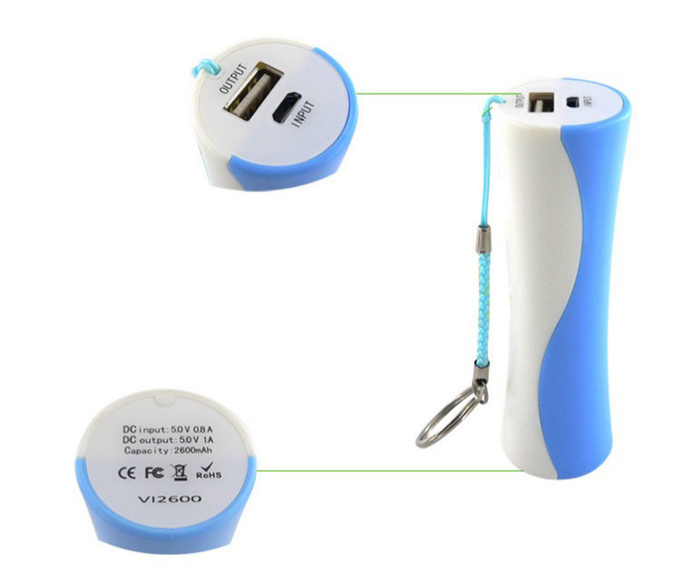 banco portátil universal mini 2600mAh do poder de Ipad do iPhone para o dispositivo móvel de USB