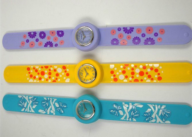 Big twarzy Slap silikonowe bransoletki Wristband zegarki z Jedwabnego nadrukowane logo For Kids