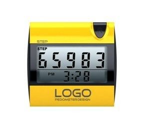 Clock with 12/24 hours display format ABS Step Counter Pedometer with CE, ROHS