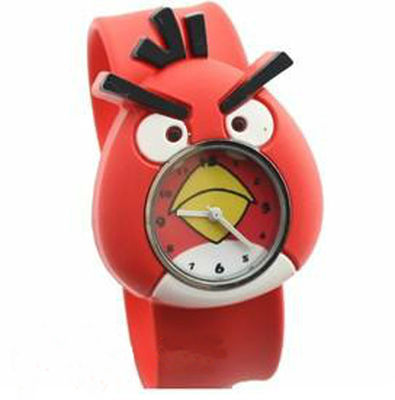 Cute Kids Boy Girl Rubber Snap-on Slap Cuff Silicone Wristband Watch