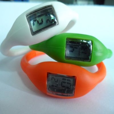Multi Functional Silicone Wristband Watch , Minus Ion Silicone Sports Wrist Watches