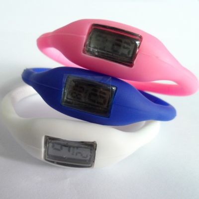 Multi Functional Silicone Wristband Watch , Minus Ion Silicone Sports Wrist Watches