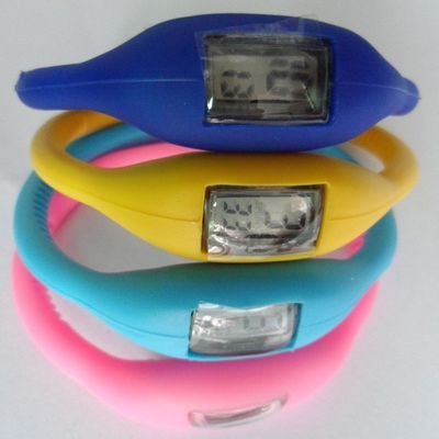 Digital Silicone Wristband Watch Anion Ion Rubber Wrist Watch With Eco-Friendly Materials