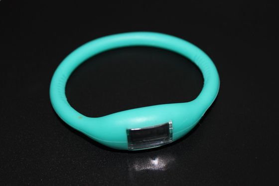 Sports Bracelet Wristband Watch With Silicone Rubber Jelly Ion , Red Led Watch