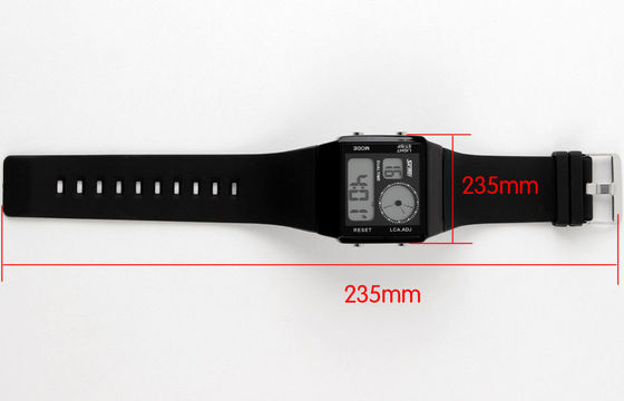 Unisex Double Time Analog Digital Watch Dual Time With 5 Colors Backlights